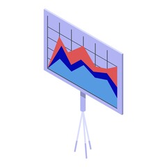 Poster - Marketing banner presentation icon. Isometric of marketing banner presentation vector icon for web design isolated on white background