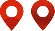 location pin icon on transparent. location pin sign. flat style. red location pin symbol. map pointer symbol. map pin sign.