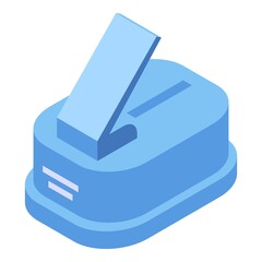 Poster - Clip hole puncher icon. Isometric of clip hole puncher vector icon for web design isolated on white background