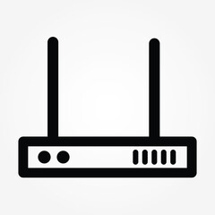 Poster - outline Vector wifi modem Icon