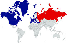 Map Of World With Nato Countries And Russia