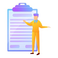 Poster - Clipboard manager icon. Cartoon of clipboard manager vector icon for web design isolated on white background