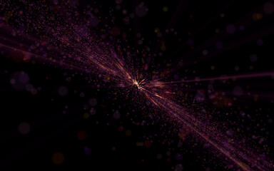 Wall Mural - abstract cosmic background and light rays and particles.