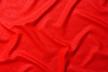 Wall Mural - Texture of luxurious red silk fabric. Layout of a flag for training during design work on a colorful background.