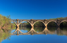 Fredericksburg Railroad Bridge Over The Rappahannock River In Fredericksburg, Virginia