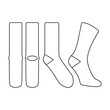 Sock vector illustration flat outline template