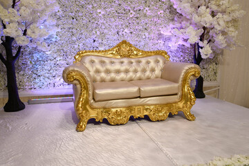 Bridal chair at Moroccan wedding