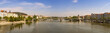 Panoramic view of the River Vltava which flows through the centre of Prague.