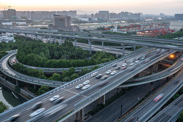 Wall Mural - road in city