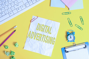 Poster - word writing text digital advertising. business photo showcasing when business leverage internet tec