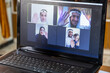 © Diya - Arabic muslim people using video conference app online
