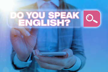 Poster - Handwriting text Do You Speak English Question. Conceptual photo to know whether the an individual can say English
