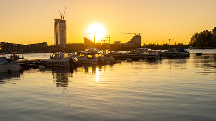 Wall Mural - Sunset in helsinki finland