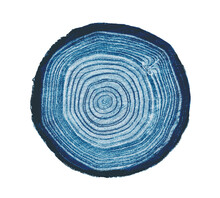 White And Blue Felled Tree Rings Section With Detailed Texture.Black White And Blue Felled Tree Rings Section With Detailed Texture.