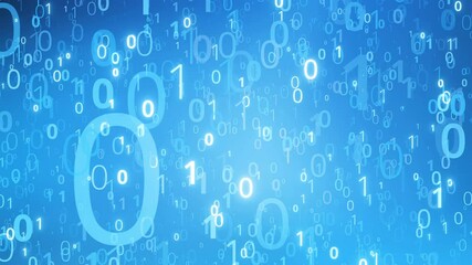 Wall Mural - binary code numbers background data technology