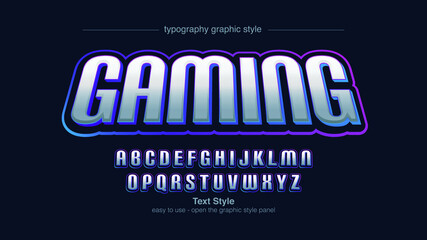 Wall Mural - Chrome with Neon Colors Modern Gaming Sports Logo Typography Style