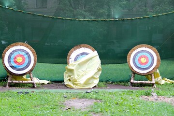 Poster - Targets for archery in a field