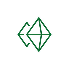 Poster - Vitamin, mineral green icon. Element of vitamin icon. Thin line icon for website design and development, app development. Premium icon