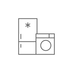 Poster - Electrical appliance, mall, shop icon. Element of trade mall icon. Thin line icon for website design and development, app development. Premium icon