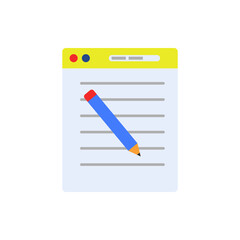Poster - electronic writing colored icon