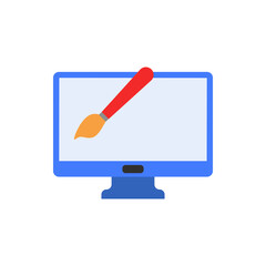 Aufkleber - electronic drawing colored icon
