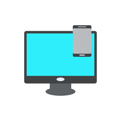 Aufkleber - share your computer with your phone colored icon
