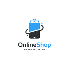 Wall Mural - Online Shop logo designs template, Phone Shop logo symbol icon, Logo template icon