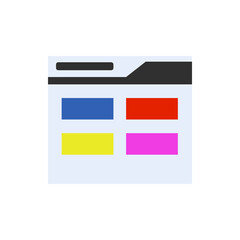 Aufkleber - Internet browser colored icon