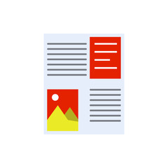 Poster - online tourism colored icon