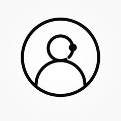Poster - button customer service icon. user with headphone vector illustration