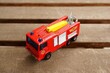 POZNAN, POLAND - Jun 07, 2020: Fireman Sam toy Jupiter fire truck
