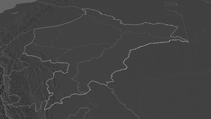 Loreto, Peru - outlined. Bilevel