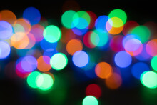 Abstract Beautiful Bokeh Background. Out-of-focus Or Blurred Light Background.