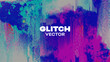 Abstract vector cover glitch. Pixel distorted screen vector background