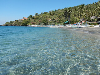 Beautiful waters of Lipah beach near Amed, Indonesia