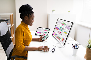 Poster - African American Business Data Analyst Woman
