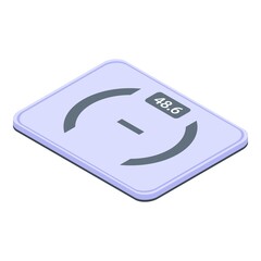 Poster - Fitness smart scales icon. Isometric of fitness smart scales vector icon for web design isolated on white background