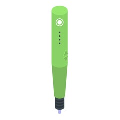 Poster - 3d pen gadget icon. Isometric of 3d pen gadget vector icon for web design isolated on white background