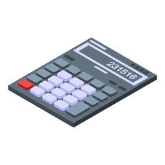 Poster - Finance calculator icon. Isometric of finance calculator vector icon for web design isolated on white background