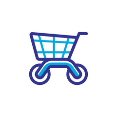 shopping chart icon logo illustration design