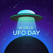world UFO day vector