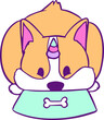 © Darina - Cute Character Kawaii Welsh Corgi Unicorn