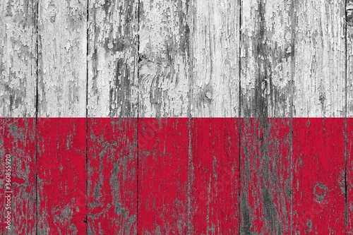 Dekoracja na wymiar  polska-flaga-na-grunge-porysowany-powierzchni-drewnianych-narodowe-tlo-stary-drewniany-stol