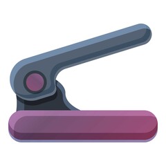 Poster - Desk hole puncher icon. Cartoon of desk hole puncher vector icon for web design isolated on white background
