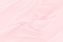 Soft Pink Fabric Texture Background. Abstract Cloth Silk For Wallpaper Or Backdrop
