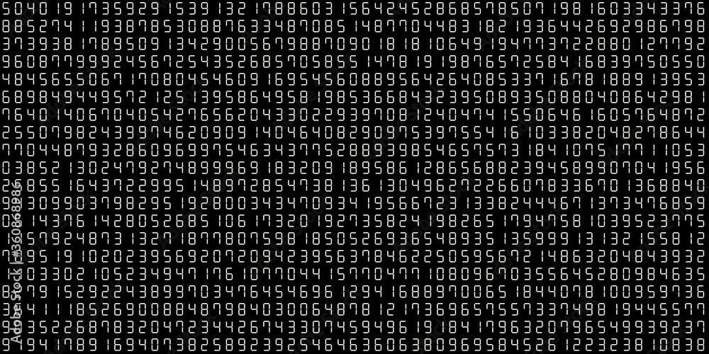 ランダムなデジタル数字の羅列 の Stock イラスト | Adobe Stock