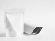 Empty Zip Package On White Background.