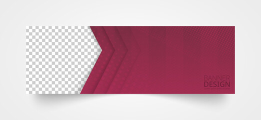 Wall Mural - Vector Banner template with space for your picture.