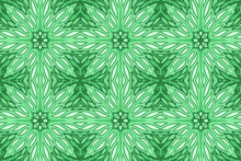 Green Art With Seamless Decorative Floral Pattern