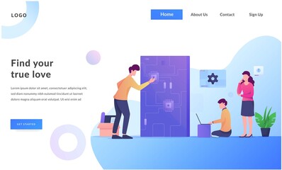 web landing page web programing